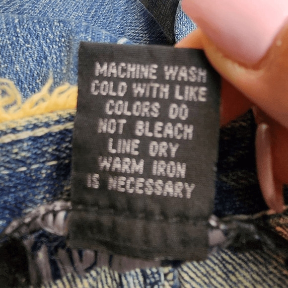 Just Bleu VTG Y2K Fringe Faux Leather Detail Bootcut Denim Jeans Size 10 (4628) - Picture 5 of 5